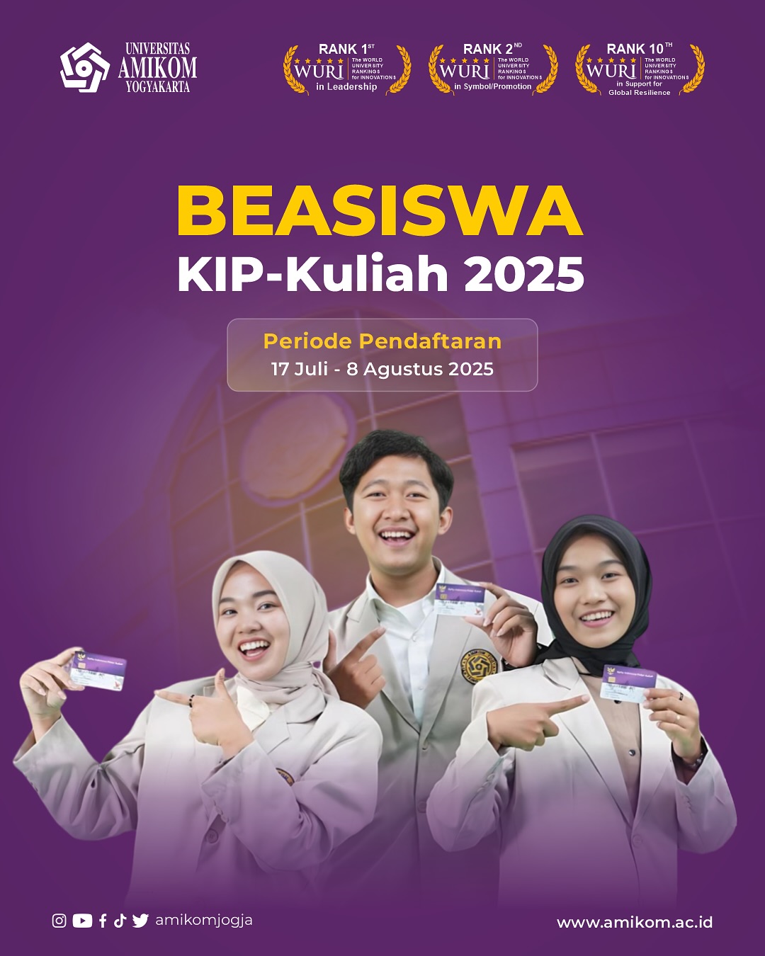 Beasiswa KIP Kuliah di Amikom Yogyakarta