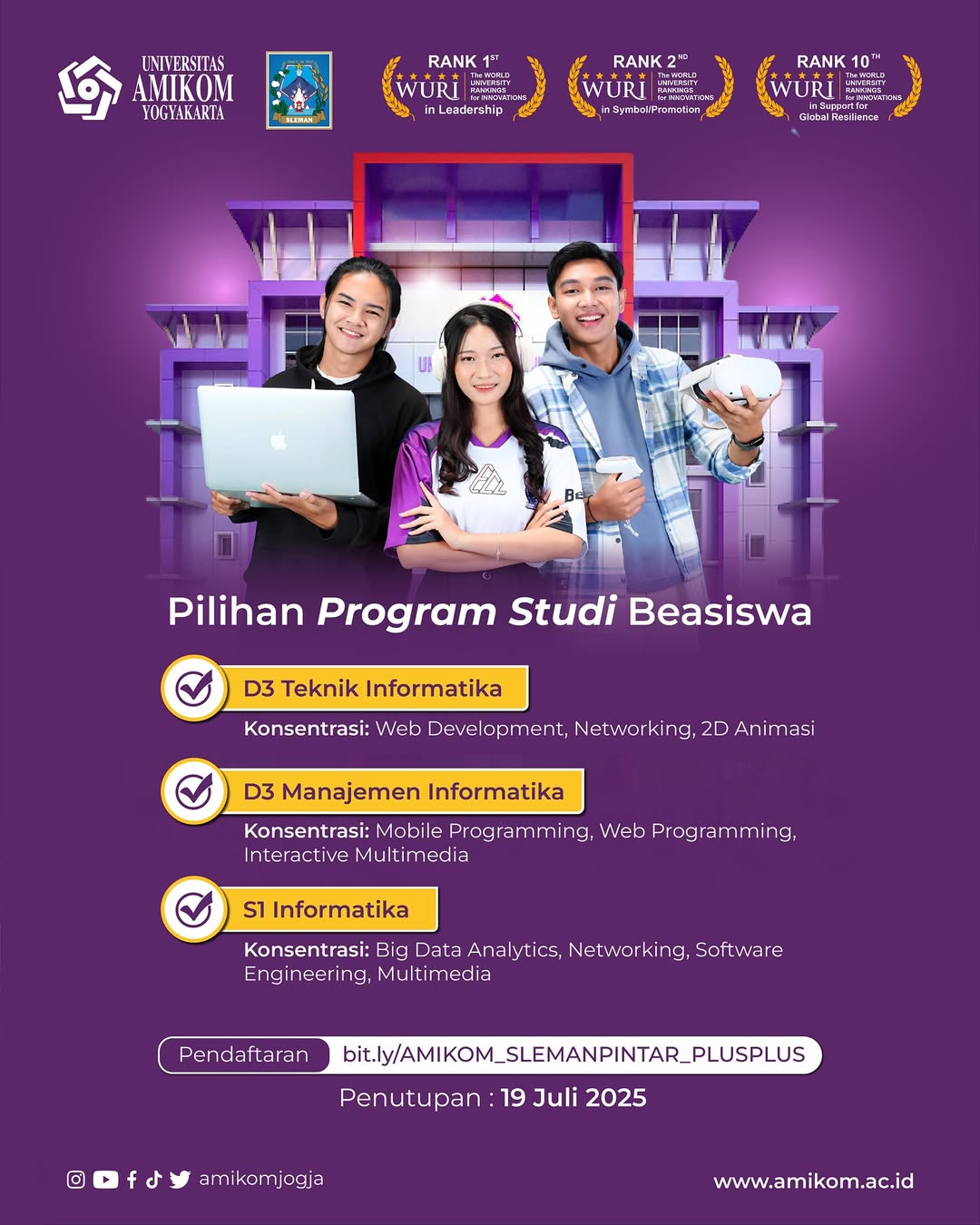 Pilihan Prodi Beasiswa Sleman Pintar
