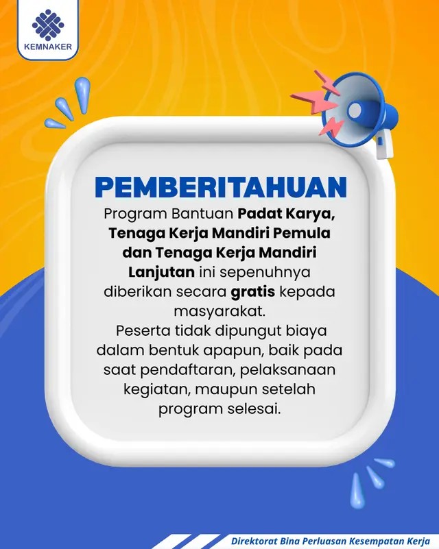 Cara Daftar Program TKM Kemnaker, Syarat, dan Manfaat Bantuan Tenaga Kerja Mandiri untuk Wirausaha Pemula