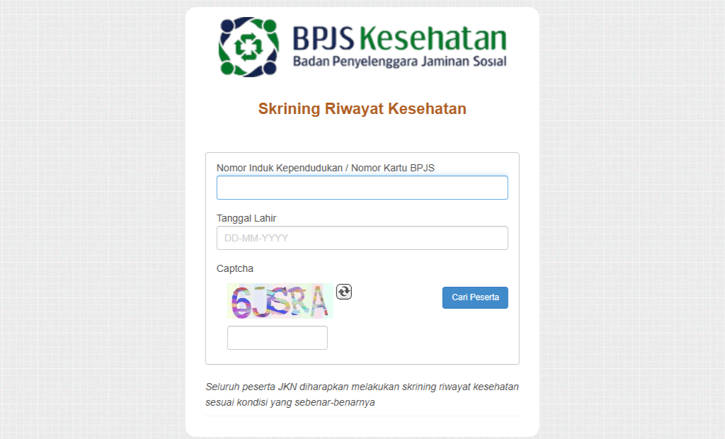 Cara Skrining BPJS Online lewat HP dengan Mudah