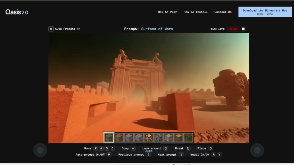 Oasis 2.0 Mod Minecraft Berbasis AI yang Bisa Ubah Dunia Jadi Fantasi Apapun