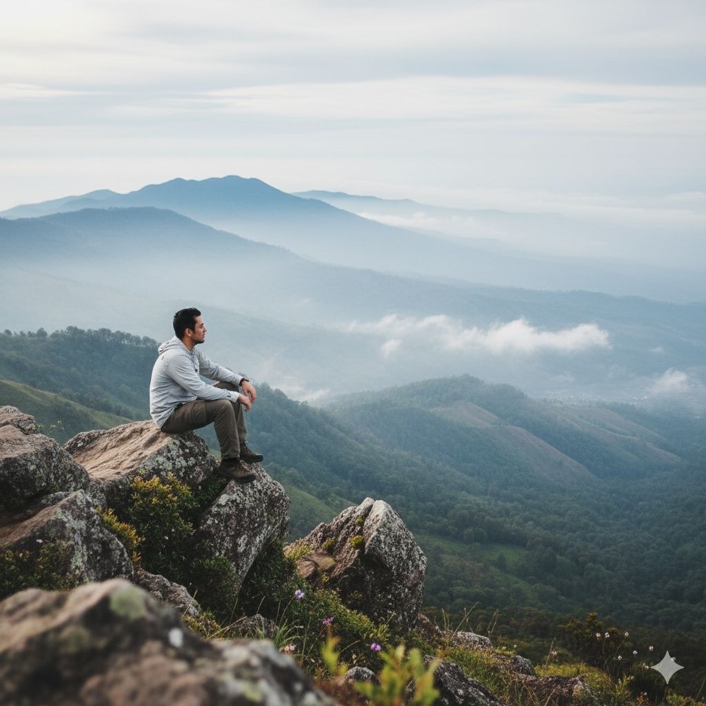 15 Prompt Gemini AI Foto di Gunung: Ide Pose, Gaya Natural, dan Hasil Visual Keren untuk Feedmu
