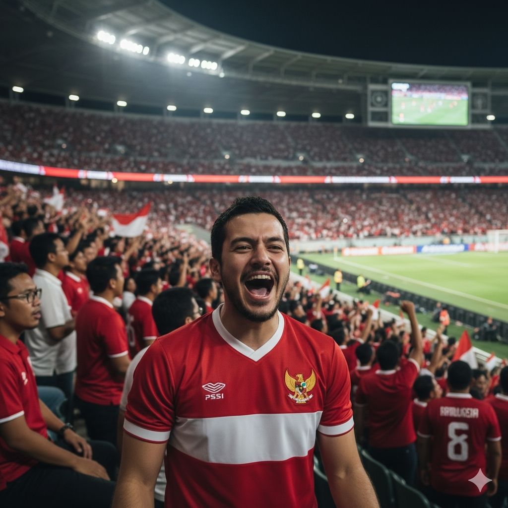 Prompt Gemini AI Untuk Foto Pakai Jersey Timnas Indonesia di Stadion Cara, Contoh, Tips, dan Hasil Realistik