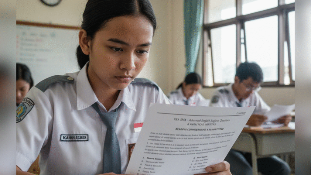 Kisi-Kisi, Materi, dan 50 Contoh Soal TKA Bahasa Inggris Lanjutan Lengkap dengan Pembahasan 2025