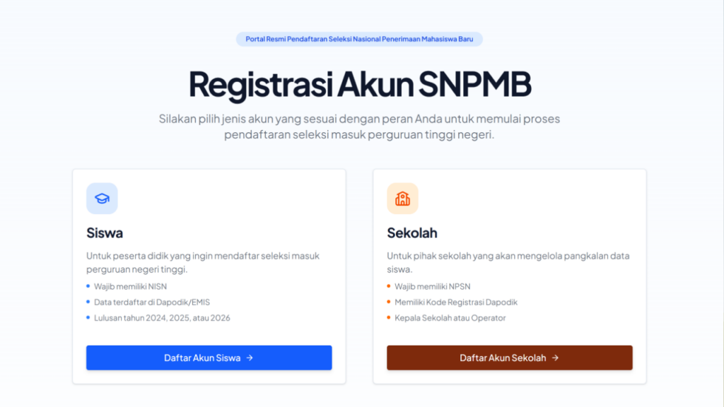 Cara Daftar Akun SNPMB Siswa 2026, Lengkap dan Mudah Dipahami