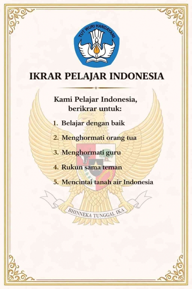 Ikrar Pelajar Indonesia Jadi Aturan Baru dalam Upacara Senin Mulai Januari 2026