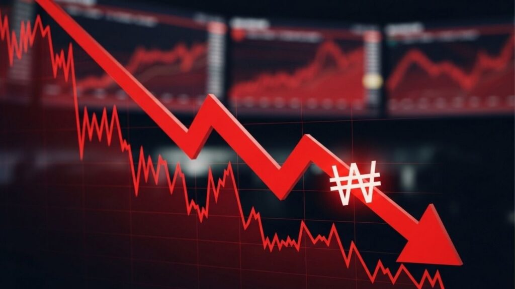 Won Korea Selatan Melemah hingga 1.500USD, Indeks KOSPI Terjun Bebas 7%