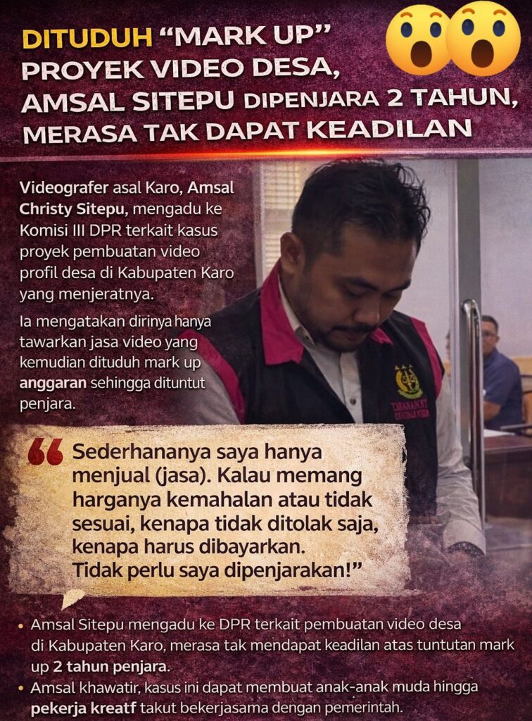 Profil Amsal Sitepu dan Kronologi Kasus Pembuatan Video Profil Desa di Kabupaten Karo Sumatera Utara