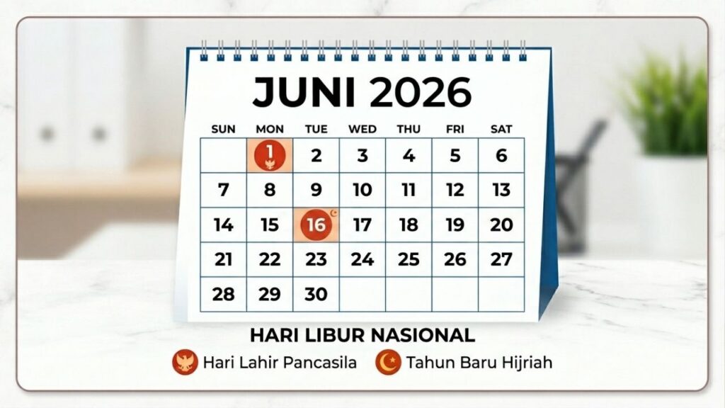 Tanggal Merah Juni 2026, Cek Daftar Libur Nasional dan Long Weekend