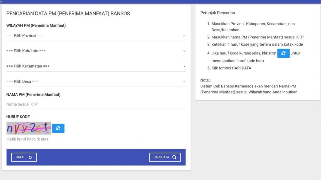 Aplikasi Cek Bansos Sudah Cair Ini Cara Cek Nama Penerima dan Status Bantuan