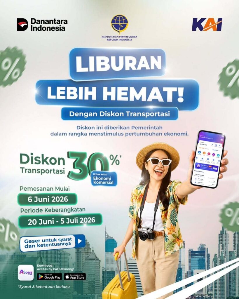 Diskon KAI 30% untuk Liburan Sekolah 2026, Simak Syaratnya!
