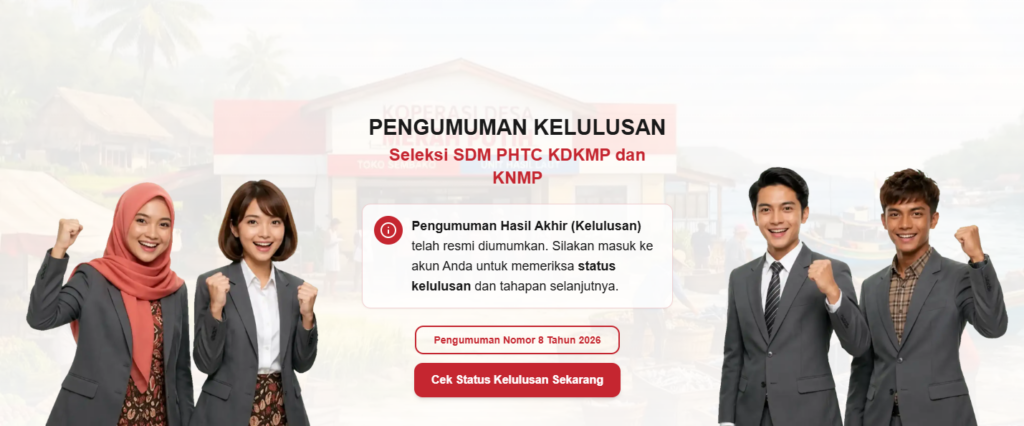 Pengumuman KDKMP Terbaru, Cek Hasil Akhir Seleksi dan Cara Melihat Status Kelulusan