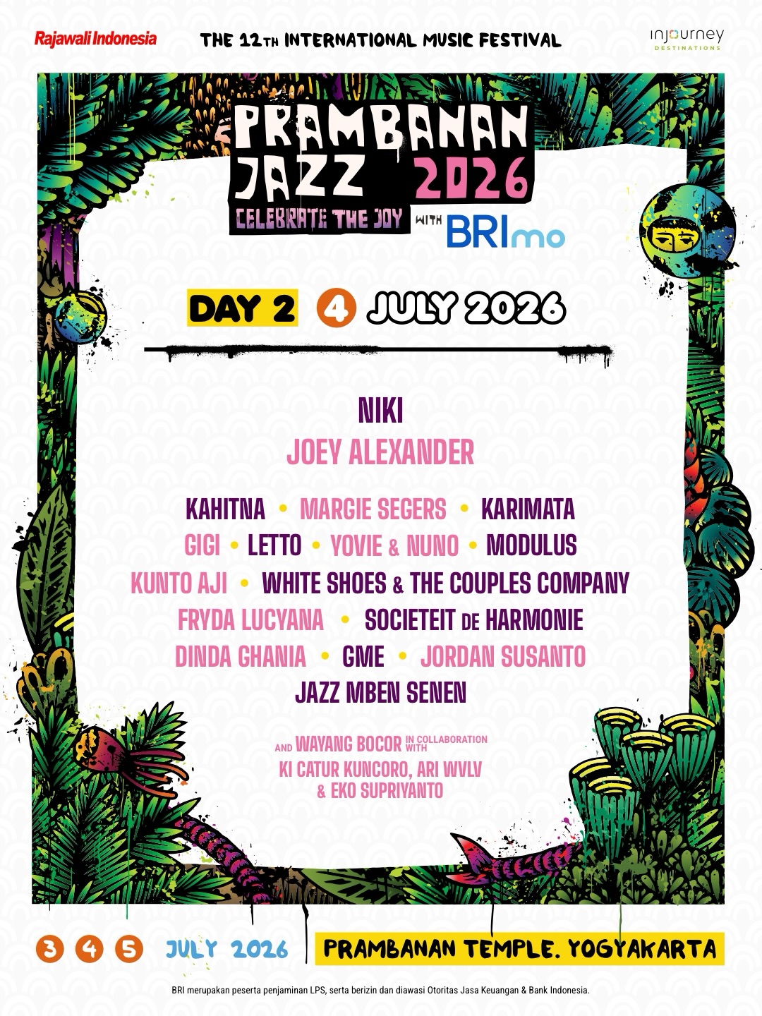 Prambanan Jazz Festival 2026 Line Up, Jadwal, Tiket dan Daya Tariknya