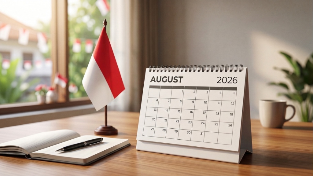 Kalender Agustus 2026 Lengkap, Cek Tanggal Merah, Long Weekend, dan Hari Penting