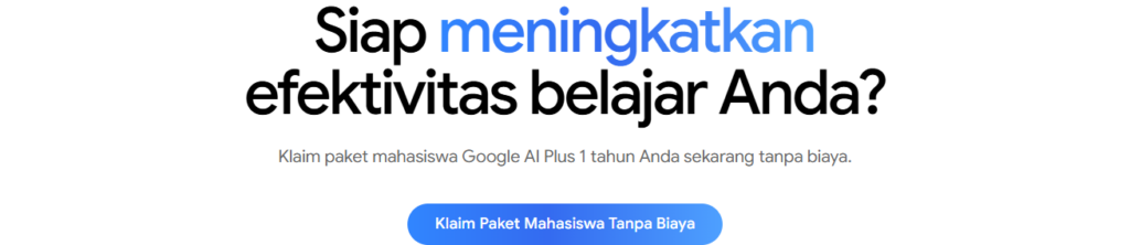 Gemini Pro Gratis Mahasiswa 2026, Cek Syarat dan Cara Klaim Google AI Plus